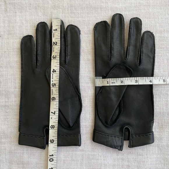 •NEW Men’s Black Cabretta Leather Gloves Size L NWOT - Picture 8 of 13
